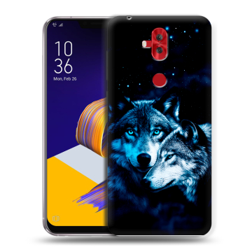 Силиконовый чехол на ASUS ZenFone 5 Lite с принтом Волки Силиконовый чехол на ASUS ZenFone 5 Lite с принтом Волки