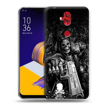 Силиконовый чехол на ASUS ZenFone 5 Lite с принтом Скелет Силиконовый чехол на ASUS ZenFone 5 Lite с принтом Скелет
