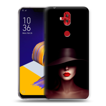 Силиконовый чехол на ASUS ZenFone 5 Lite с принтом Девушка в шляпе Силиконовый чехол на ASUS ZenFone 5 Lite с принтом Девушка в шляпе