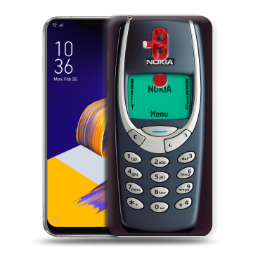 Силиконовый чехол на ASUS ZenFone 5 Lite с принтом Старый телефон