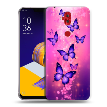 Силиконовый чехол на ASUS ZenFone 5 Lite с принтом Бабочки Силиконовый чехол на ASUS ZenFone 5 Lite с принтом Бабочки