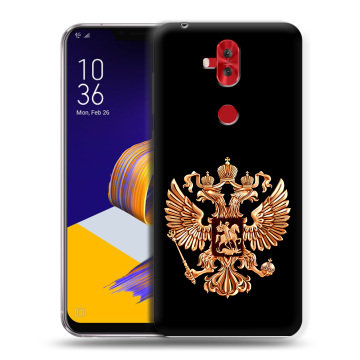 Силиконовый чехол на ASUS ZenFone 5 Lite с принтом Герб России золотой