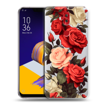 Силиконовый чехол на ASUS ZenFone 5 Lite с принтом Розы Силиконовый чехол на ASUS ZenFone 5 Lite с принтом Розы