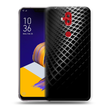 Силиконовый чехол на ASUS ZenFone 5 Lite с принтом Текстура металла