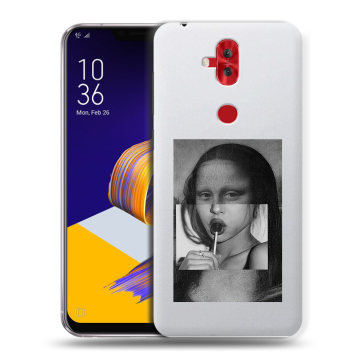 Силиконовый чехол на ASUS ZenFone 5 Lite с принтом Мона Лиза Силиконовый чехол на ASUS ZenFone 5 Lite с принтом Мона Лиза