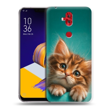 Силиконовый чехол на ASUS ZenFone 5 Lite с принтом котенок Силиконовый чехол на ASUS ZenFone 5 Lite с принтом котенок