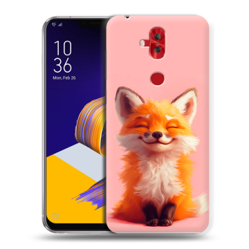 Силиконовый чехол на ASUS ZenFone 5 Lite с принтом милая лиса Силиконовый чехол на ASUS ZenFone 5 Lite с принтом милая лиса