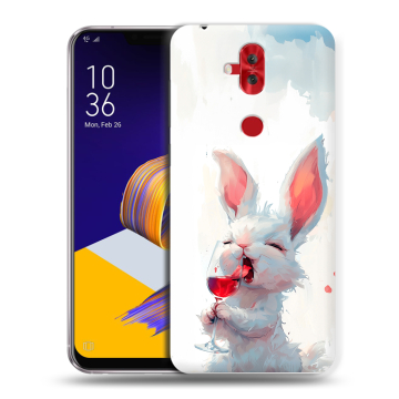 Силиконовый чехол на ASUS ZenFone 5 Lite с принтом кролик зайчик Силиконовый чехол на ASUS ZenFone 5 Lite с принтом кролик зайчик