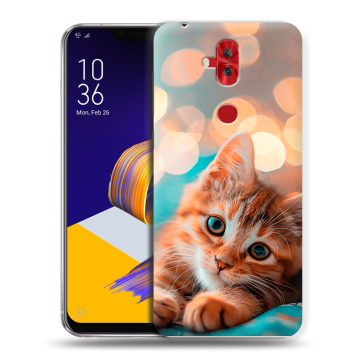 Силиконовый чехол на ASUS ZenFone 5 Lite с принтом котик Силиконовый чехол на ASUS ZenFone 5 Lite с принтом котик