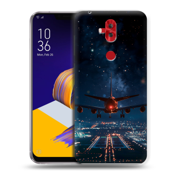 Силиконовый чехол на ASUS ZenFone 5 Lite с принтом самолет Силиконовый чехол на ASUS ZenFone 5 Lite с принтом самолет