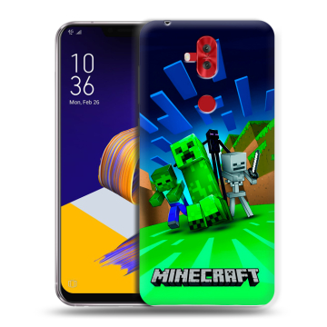 Силиконовый чехол на ASUS ZenFone 5 Lite с принтом Майнкрафт