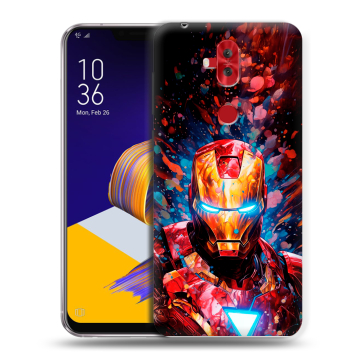 Силиконовый чехол на ASUS ZenFone 5 Lite с принтом Железный человек Ironman Силиконовый чехол на ASUS ZenFone 5 Lite с принтом Железный человек Ironman