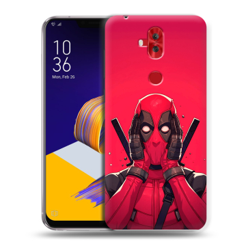 Силиконовый чехол на ASUS ZenFone 5 Lite с принтом Дедпул Deadpool Силиконовый чехол на ASUS ZenFone 5 Lite с принтом Дедпул Deadpool