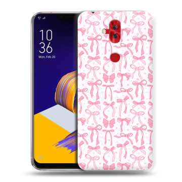 Силиконовый чехол на ASUS ZenFone 5 Lite с принтом Розовые бантики Силиконовый чехол на ASUS ZenFone 5 Lite с принтом Розовые бантики