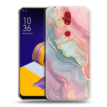 Силиконовый чехол на ASUS ZenFone 5 Lite с принтом розовый мрамор Силиконовый чехол на ASUS ZenFone 5 Lite с принтом розовый мрамор