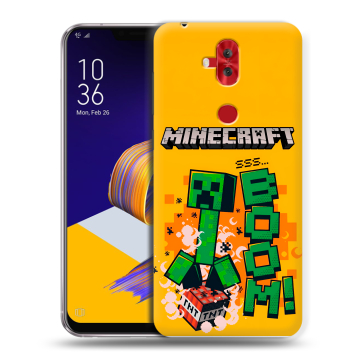 Силиконовый чехол на ASUS ZenFone 5 Lite с принтом Майнкрафт Minecraft Силиконовый чехол на ASUS ZenFone 5 Lite с принтом Майнкрафт Minecraft