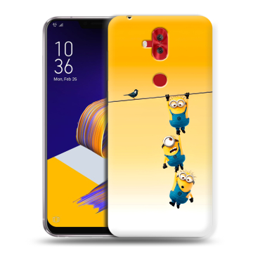 Силиконовый чехол на ASUS ZenFone 5 Lite с принтом Миньоны Силиконовый чехол на ASUS ZenFone 5 Lite с принтом Миньоны