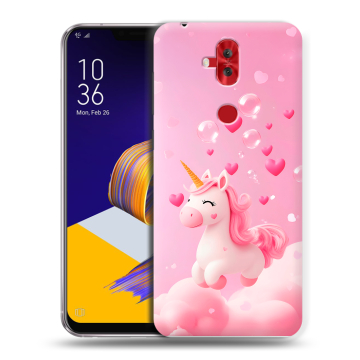 Силиконовый чехол на ASUS ZenFone 5 Lite с принтом Единорог