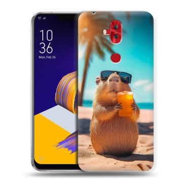 Силиконовый чехол на ASUS ZenFone 5 Lite с принтом Капибара