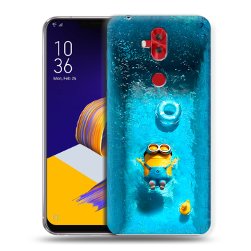Силиконовый чехол на ASUS ZenFone 5 Lite с принтом Миньоны
