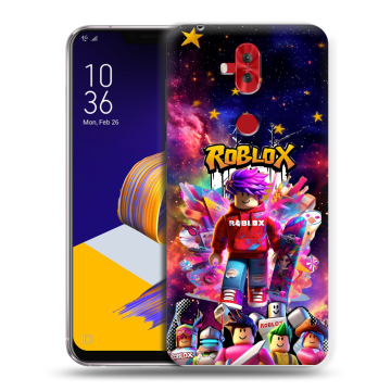 Силиконовый чехол на ASUS ZenFone 5 Lite с принтом Roblox Роблокс