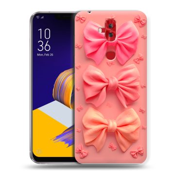 Силиконовый чехол на ASUS ZenFone 5 Lite с принтом Розовые бантики Силиконовый чехол на ASUS ZenFone 5 Lite с принтом Розовые бантики