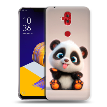 Силиконовый чехол на ASUS ZenFone 5 Lite с принтом милая панда Силиконовый чехол на ASUS ZenFone 5 Lite с принтом милая панда