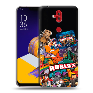 Силиконовый чехол на ASUS ZenFone 5 Lite с принтом Roblox Роблокс