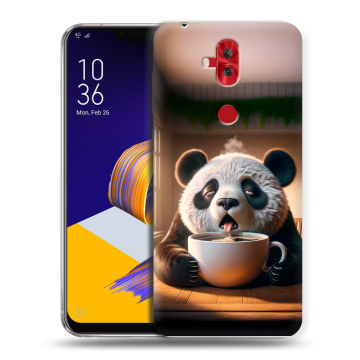 Силиконовый чехол на ASUS ZenFone 5 Lite с принтом смешная панда Силиконовый чехол на ASUS ZenFone 5 Lite с принтом смешная панда
