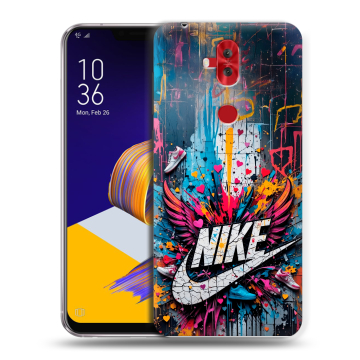 Силиконовый чехол на ASUS ZenFone 5 Lite с принтом Nike Найк Силиконовый чехол на ASUS ZenFone 5 Lite с принтом Nike Найк