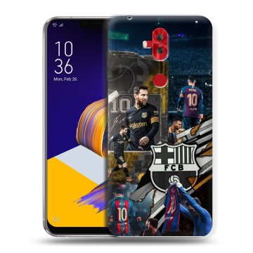 Силиконовый чехол на ASUS ZenFone 5 Lite с принтом Messi Barcelona