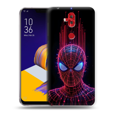Силиконовый чехол на ASUS ZenFone 5 Lite с принтом Spiderman Человек паук Силиконовый чехол на ASUS ZenFone 5 Lite с принтом Spiderman Человек паук