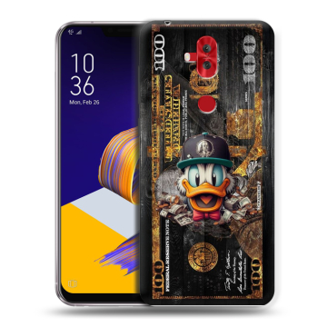 Силиконовый чехол на ASUS ZenFone 5 Lite с принтом Дональд Дак Доллар Силиконовый чехол на ASUS ZenFone 5 Lite с принтом Дональд Дак Доллар