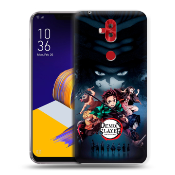 Силиконовый чехол на ASUS ZenFone 5 Lite с принтом Demon Slayer Клинок рассекающий демонов Силиконовый чехол на ASUS ZenFone 5 Lite с принтом Demon Slayer Клинок рассекающий демонов