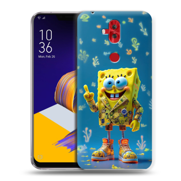 Силиконовый чехол на ASUS ZenFone 5 Lite с принтом Спанч боб Спанчбоб Силиконовый чехол на ASUS ZenFone 5 Lite с принтом Спанч боб Спанчбоб
