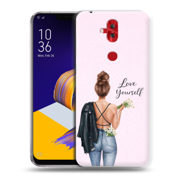 Силиконовый чехол на ASUS ZenFone 5 Lite с принтом женский Силиконовый чехол на ASUS ZenFone 5 Lite с принтом женский