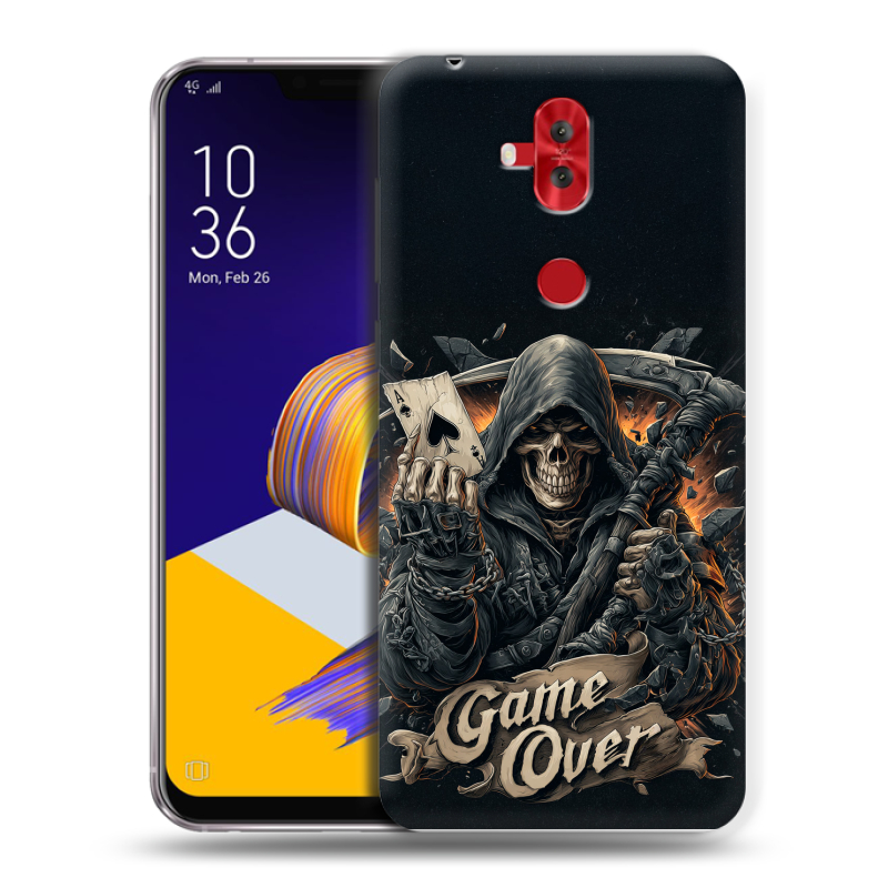 Пластиковый чехол на ASUS ZenFone 5 Lite с принтом Скелет карты Пластиковый чехол на ASUS ZenFone 5 Lite с принтом Скелет карты