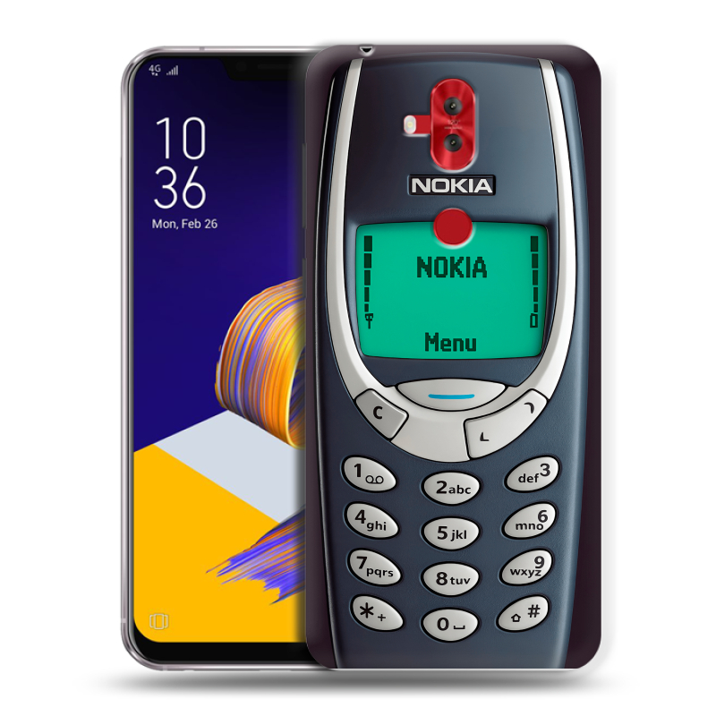 Пластиковый чехол на ASUS ZenFone 5 Lite с принтом Старый телефон Пластиковый чехол на ASUS ZenFone 5 Lite с принтом Старый телефон