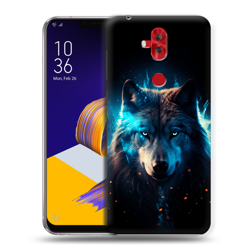 Силиконовый чехол на ASUS ZenFone 5 Lite с принтом Волк ночной Силиконовый чехол на ASUS ZenFone 5 Lite с принтом Волк ночной