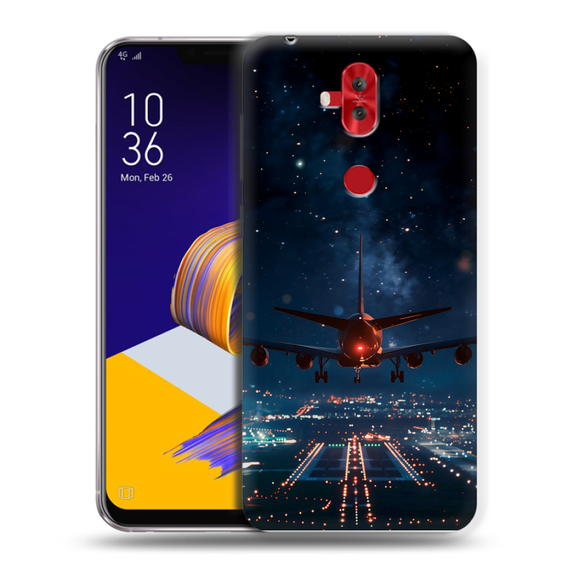 Пластиковый чехол на ASUS ZenFone 5 Lite с принтом самолет Пластиковый чехол на ASUS ZenFone 5 Lite с принтом самолет