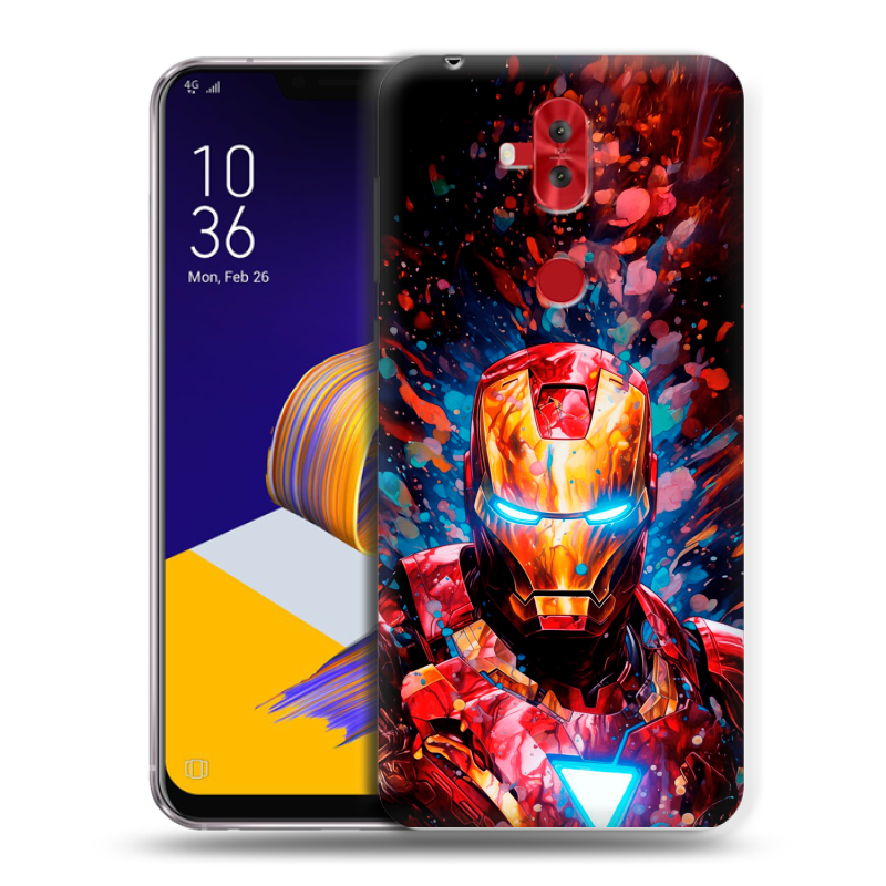 Пластиковый чехол на ASUS ZenFone 5 Lite с принтом Железный человек Ironman Пластиковый чехол на ASUS ZenFone 5 Lite с принтом Железный человек Ironman