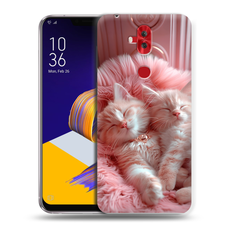 Силиконовый чехол на ASUS ZenFone 5 Lite с принтом котята котики Силиконовый чехол на ASUS ZenFone 5 Lite с принтом котята котики