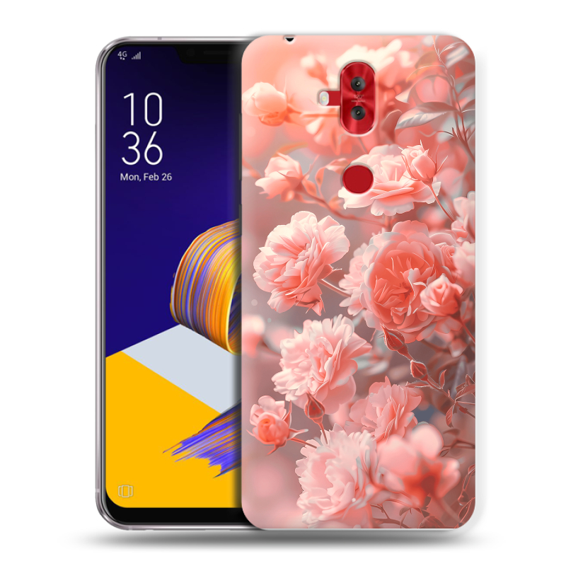 Силиконовый чехол на ASUS ZenFone 5 Lite с принтом Розы цветы Силиконовый чехол на ASUS ZenFone 5 Lite с принтом Розы цветы