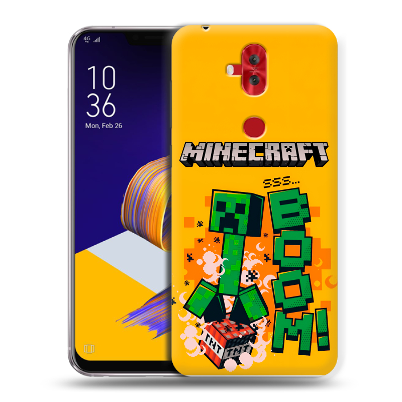 Пластиковый чехол на ASUS ZenFone 5 Lite с принтом Майнкрафт Minecraft Пластиковый чехол на ASUS ZenFone 5 Lite с принтом Майнкрафт Minecraft