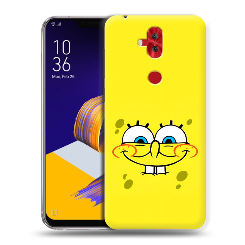 Пластиковый чехол на ASUS ZenFone 5 Lite с принтом спанчбоб спанч боб Пластиковый чехол на ASUS ZenFone 5 Lite с принтом спанчбоб спанч боб