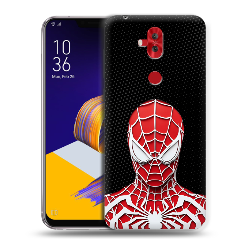 Пластиковый чехол на ASUS ZenFone 5 Lite с принтом человек паук spiderman Пластиковый чехол на ASUS ZenFone 5 Lite с принтом человек паук spiderman