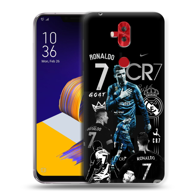 Силиконовый чехол на ASUS ZenFone 5 Lite с принтом Реал Роналдо Силиконовый чехол на ASUS ZenFone 5 Lite с принтом Реал Роналдо