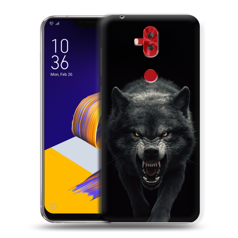 Пластиковый чехол на ASUS ZenFone 5 Lite с принтом Волк Пластиковый чехол на ASUS ZenFone 5 Lite с принтом Волк