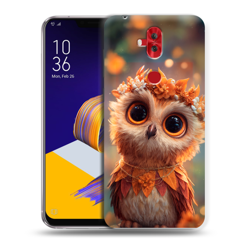 Пластиковый чехол на ASUS ZenFone 5 Lite с принтом Милая сова Пластиковый чехол на ASUS ZenFone 5 Lite с принтом Милая сова