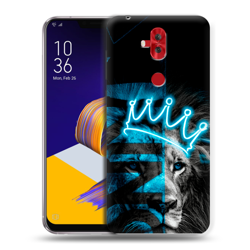 Силиконовый чехол на ASUS ZenFone 5 Lite с принтом Король лев Силиконовый чехол на ASUS ZenFone 5 Lite с принтом Король лев